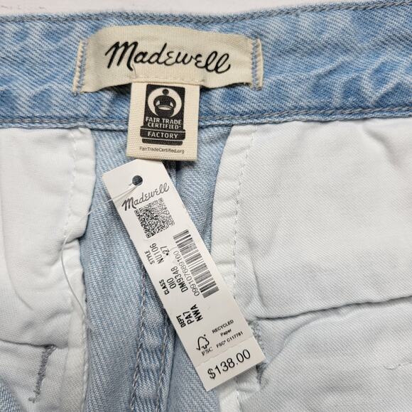 Madewell Curvy Harlow Wide Leg Airy Trouser Jeans Light Noll Wash Baggy 27 - Picture 10 of 12